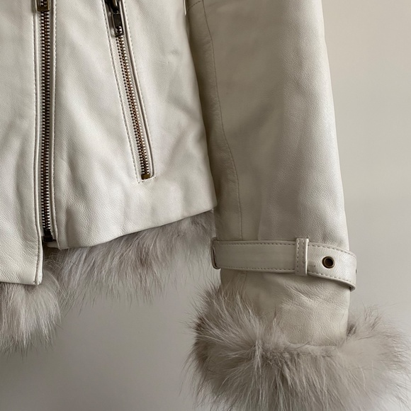 Only Fur-Lined Leather Jacket - Picture 4 of 16